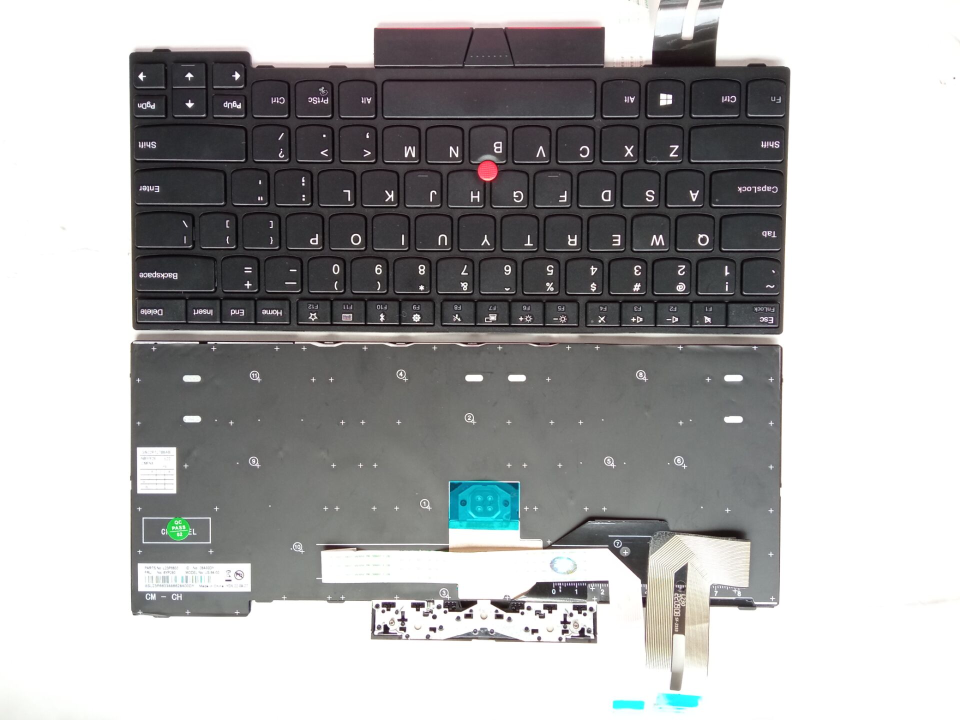 Picture of New Replacement Laptop Keyboard For IBM E480/SK full light/T490/E490/T480S/L480/L380/R480/L390 BLACK FRAME BLACK (OEM) US Layout